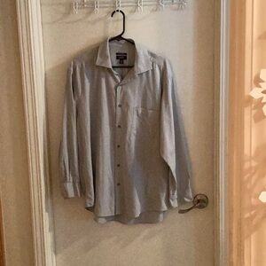 Men’s Alfani Subtle Blue & White Long Sleeve Shirt Size Large